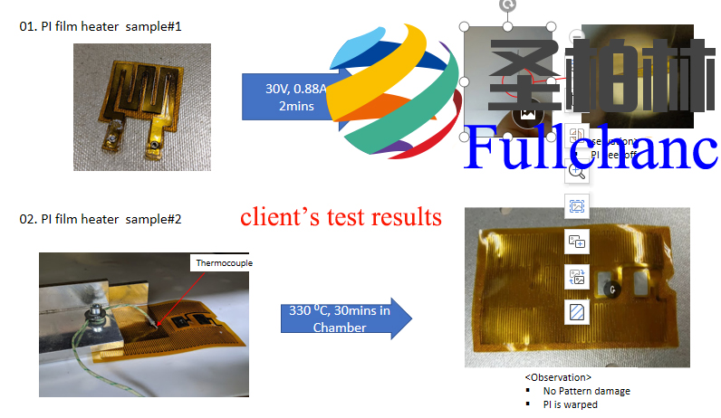 Polyimide/Kapton Flexible Heater with Custom Wires